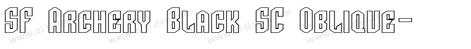 SF Archery Black SC Oblique字体转换